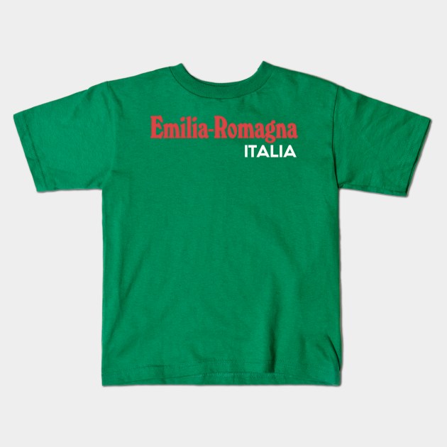 Emilia-Romagna Italia / Retro Italian Region Typography Design Kids T-Shirt by DankFutura